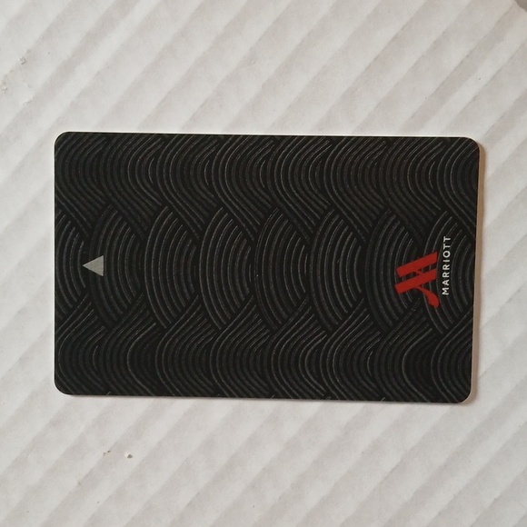 Marriott Hotel Resort Key Card Hotel Room Key Embossed Black & Red B/W - Picture 3 of 5